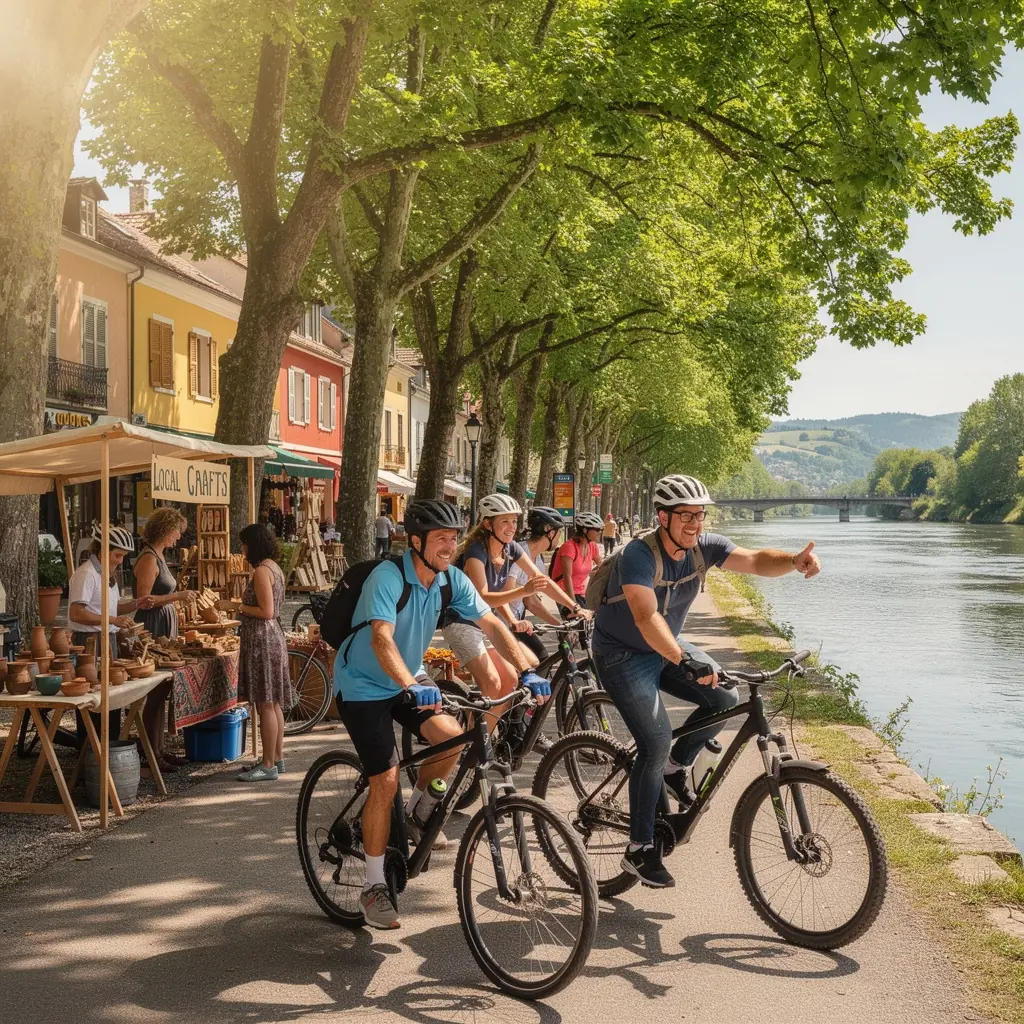 Вид на старинный порт с красивыми зданиями и лодками на фоне заката.
